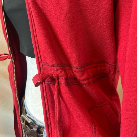 RARE ARCHIVE cherry red A&F cinched waist zip up - Picture 5 of 8